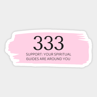 333 Angel Number pink Sticker